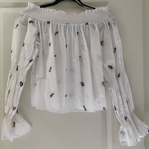 ZARA OFF SHOULDER SHIRT